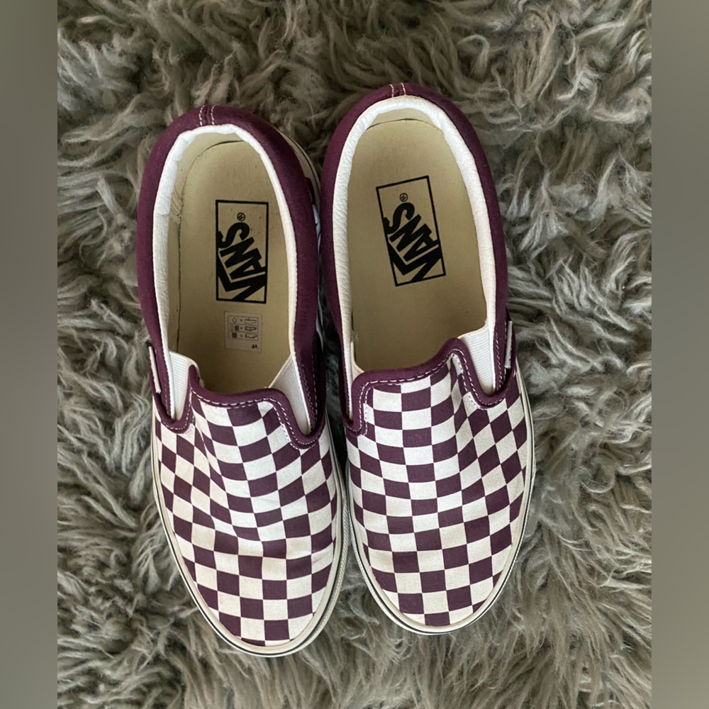 Purple Grape checkerboard Vans